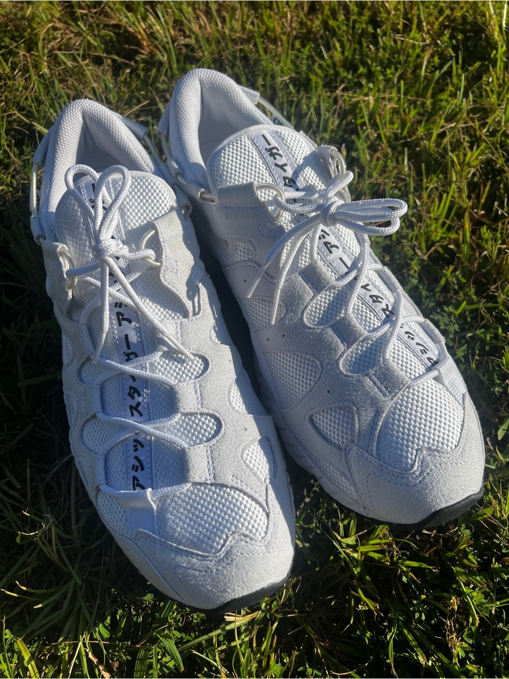 NEW Asics size 14 Mens Gel Mai White Japenese Text shoes - Picture 5 of 16